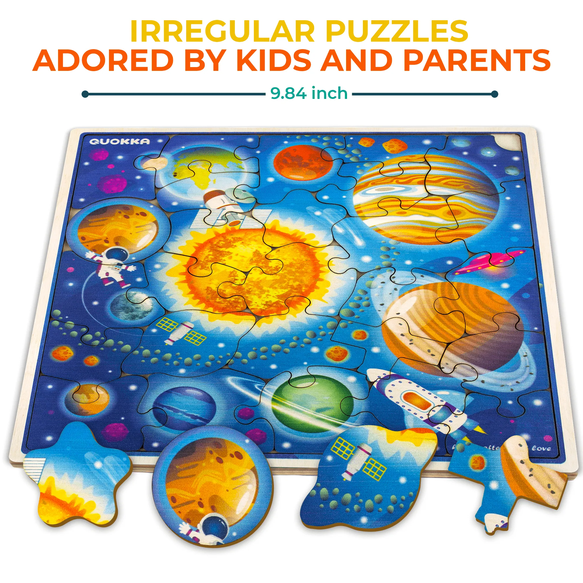 28 Pieces Wooden Puzzles for Kids | Space