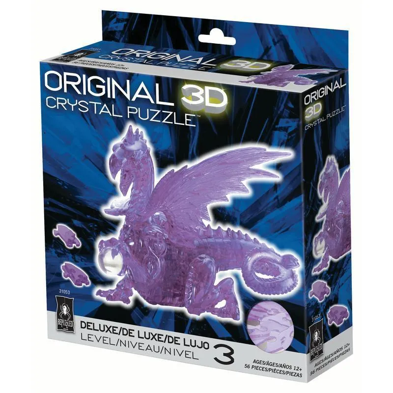 3D Crystal Puzzle - Purple Dragon