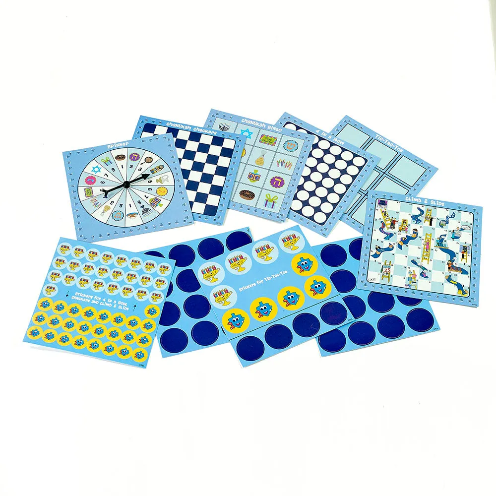 6 Chanukah Games on the Go Educational Board Game for Ages 4 