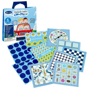 6 Chanukah Games on the Go Educational Board Game for Ages 4 