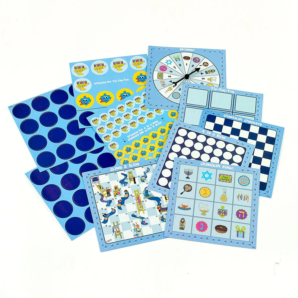 6 Chanukah Games on the Go Educational Board Game for Ages 4 