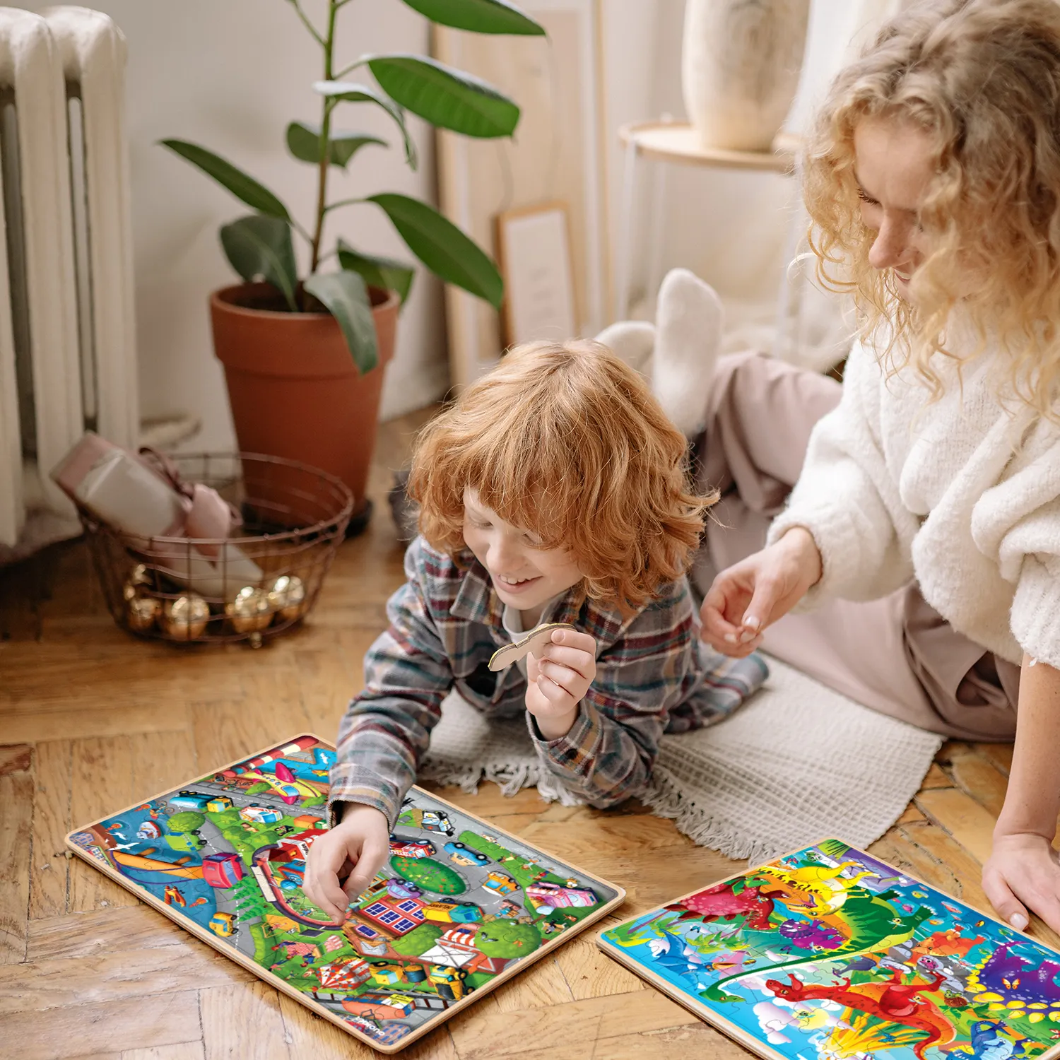 60 Pcs Puzzles Unique Shapes | Animals, City