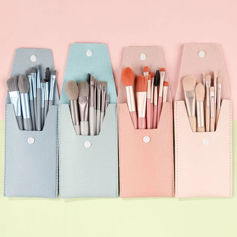 8 Pieces Travel Essential Mini Makeup Tool Brush Sets