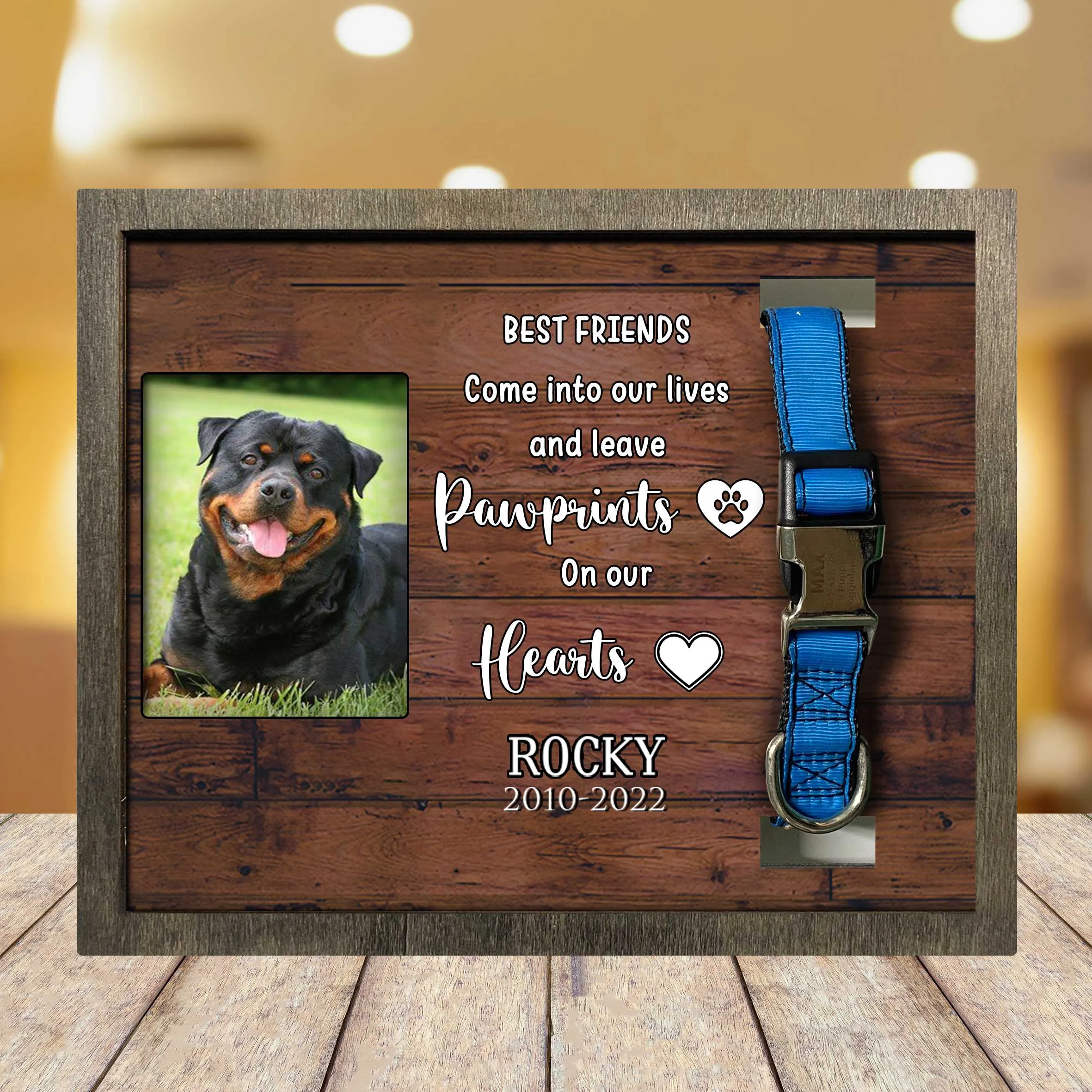 A Beautiful Remembrance Gift For A Grieving Pet Owner, Includes Pawprints Left By You Picture Frame