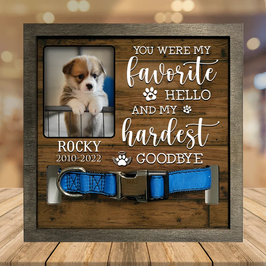 A Pembroke Welsh Corgi Dog Picture Frames, Memorial Pet, my hardest goodbye Pet Lover Gifts