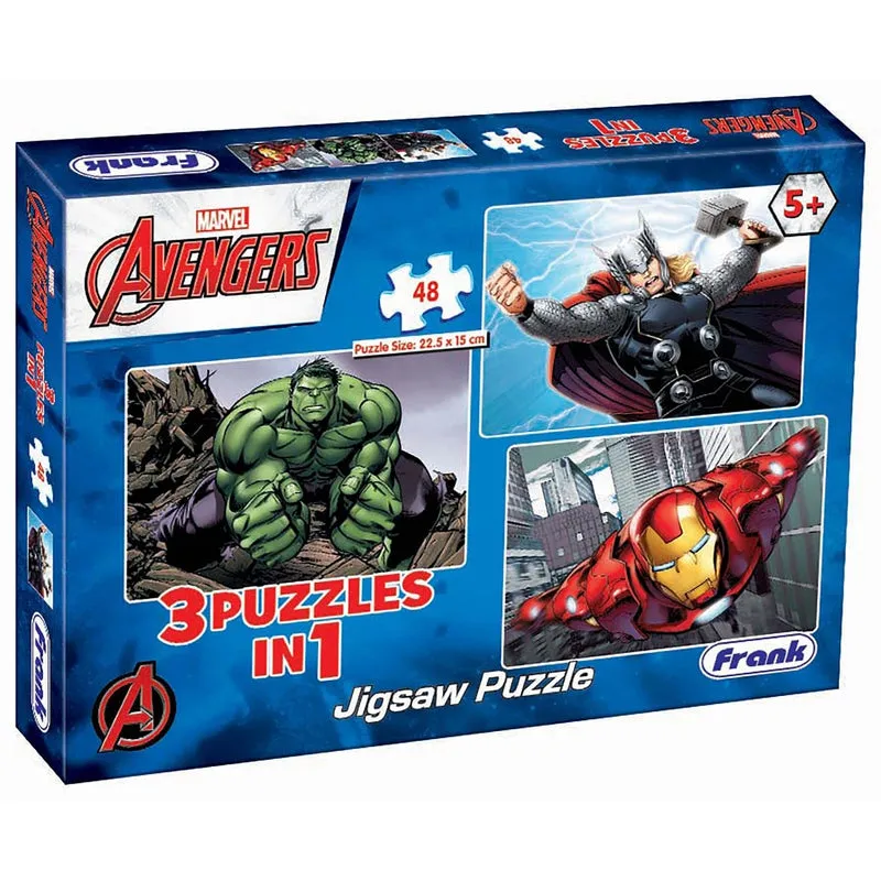 Avengers Assemble - 3 in 1 Puzzle - 48 Pieces each