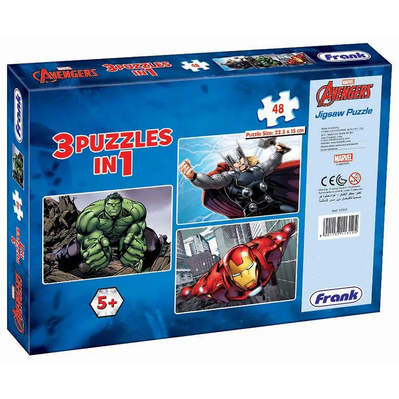 Avengers Assemble - 3 in 1 Puzzle - 48 Pieces each