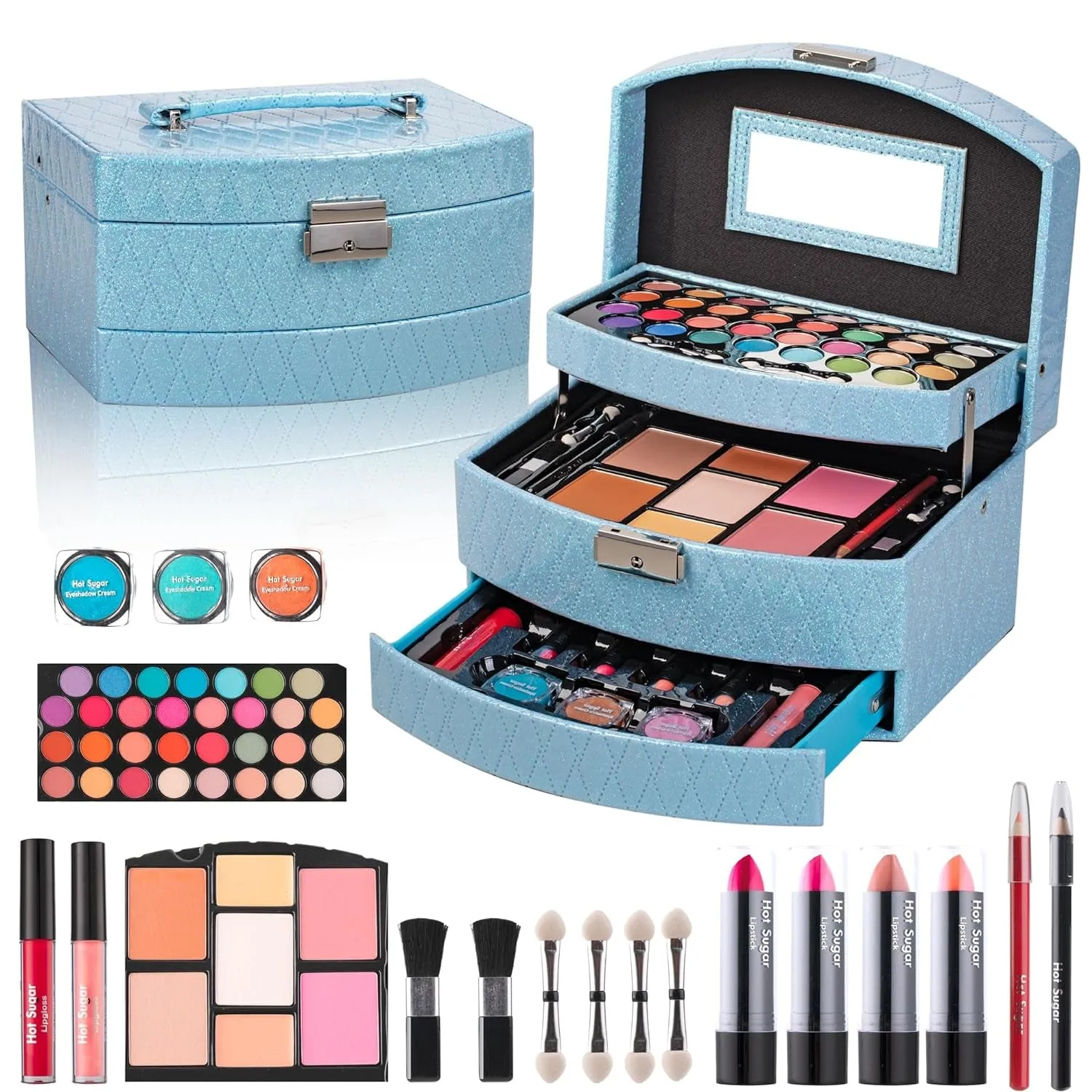 Chic All-in-One Pink Makeup Kit for Teens - Ideal Birthday & Christmas Gift with Real Cosmetics