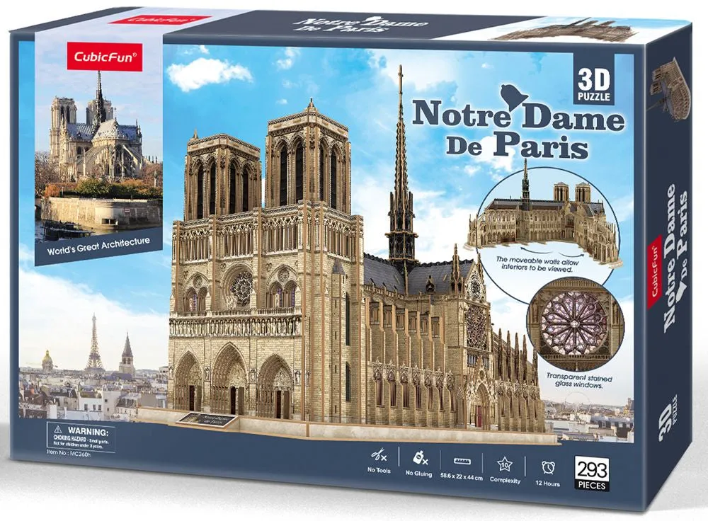 Cubic Fun 3D Puzzle Xxl Notre Dame De Paris 293 Pieces