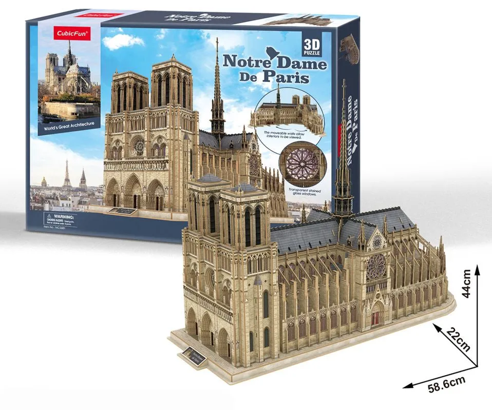 Cubic Fun 3D Puzzle Xxl Notre Dame De Paris 293 Pieces