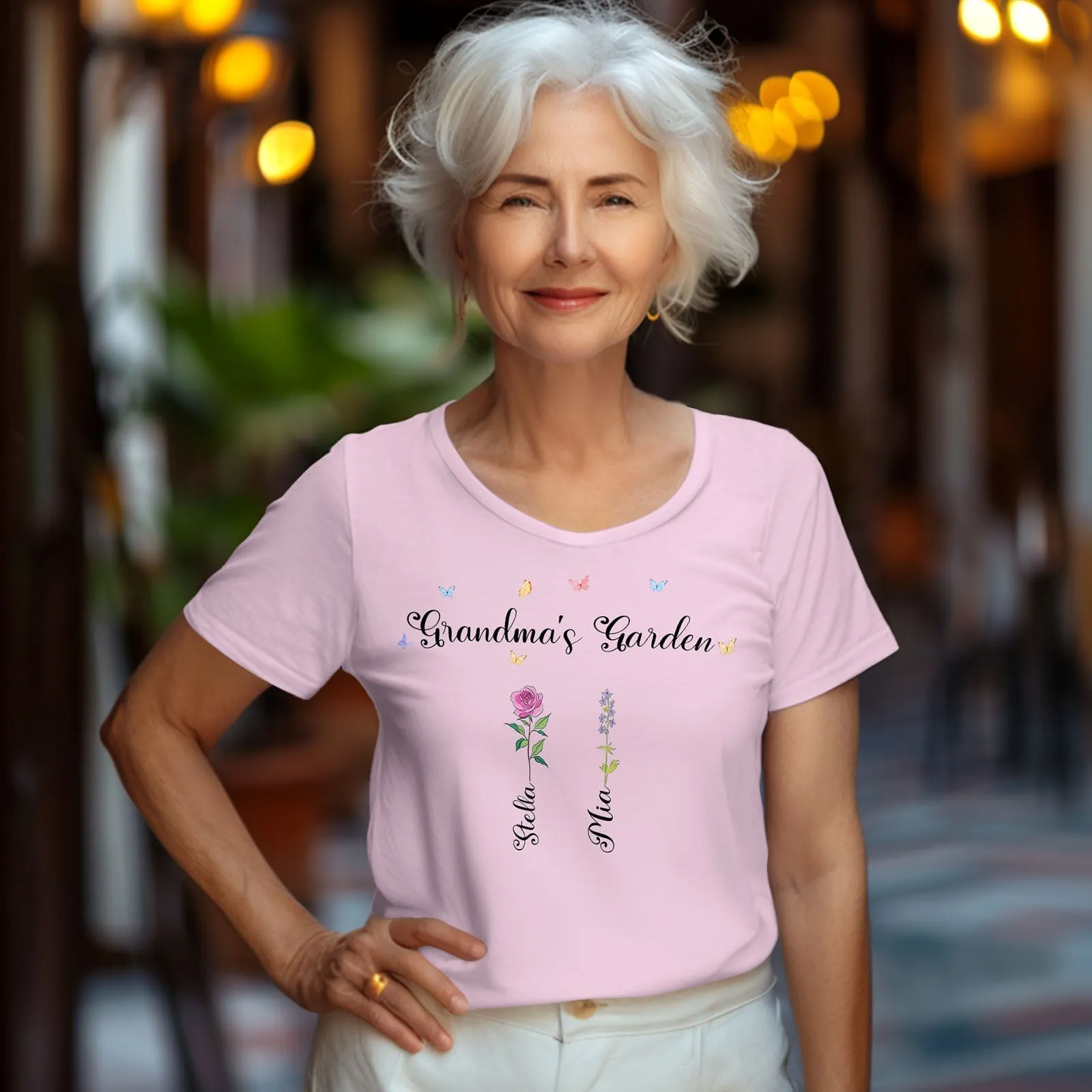 Custom Grandma's Garden Shirt Personalized Birth Flower Mother's Day T-Shirts Mother's Day Gift