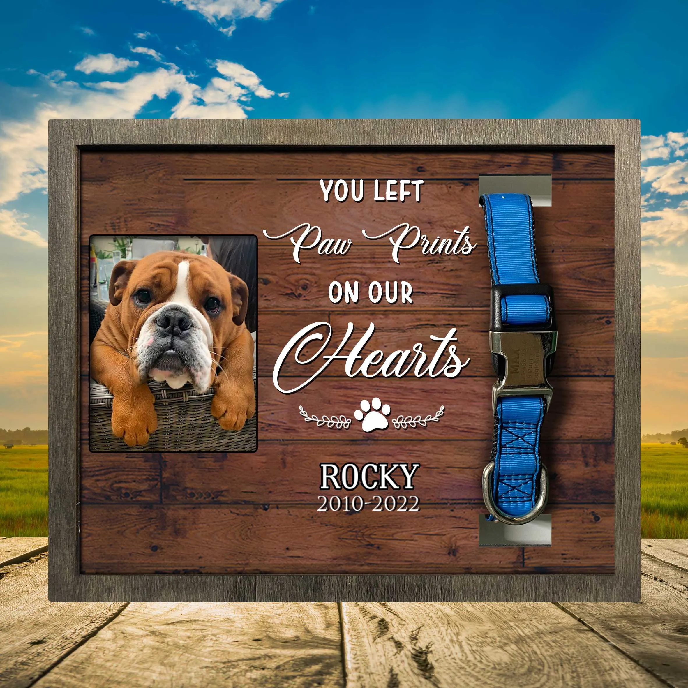 Customized Picture Frame Loss Of Bulldog, Frame Gift For Lost Pet Lovers