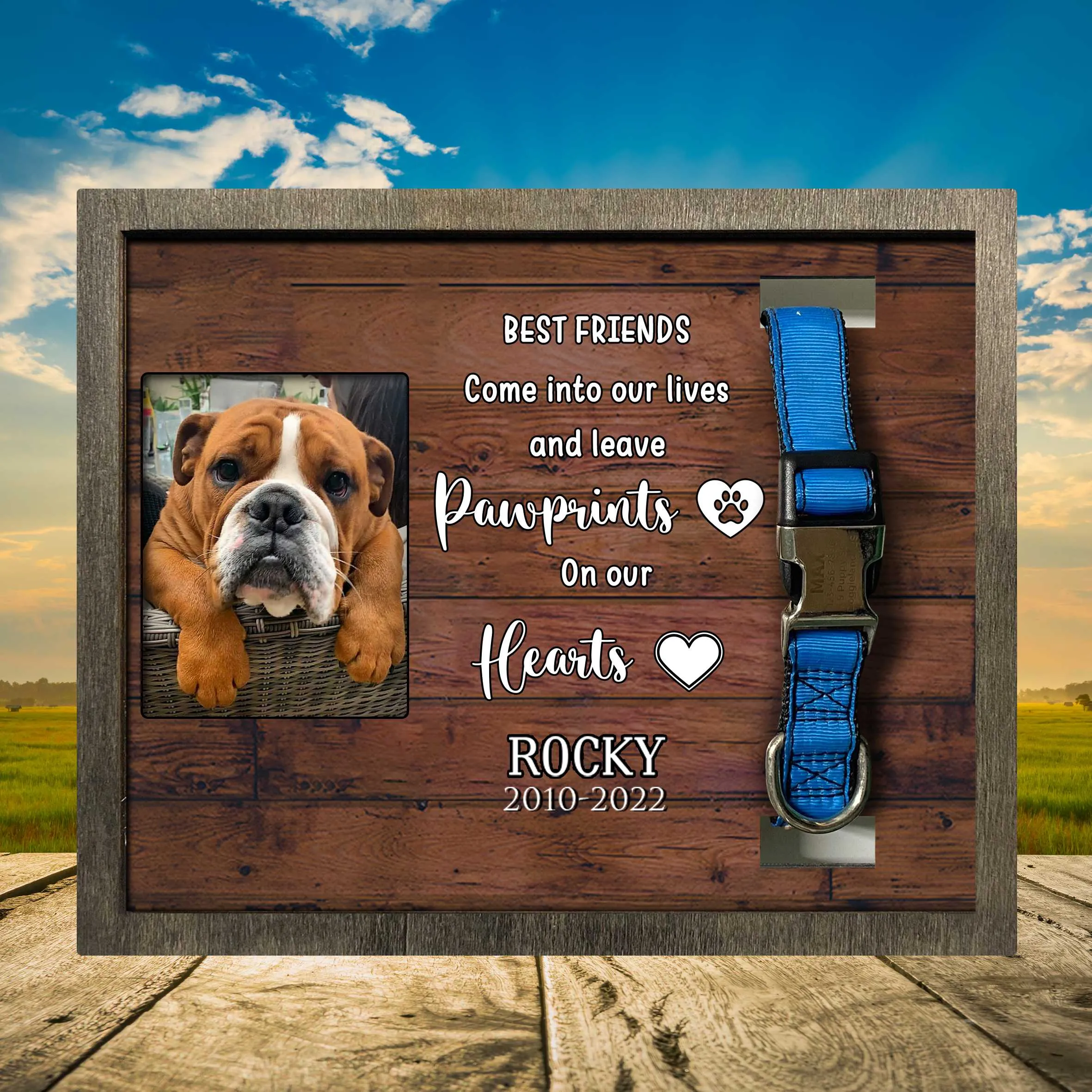 Customized Picture Frame Loss Of Bulldog, Frame Gift For Lost Pet Lovers