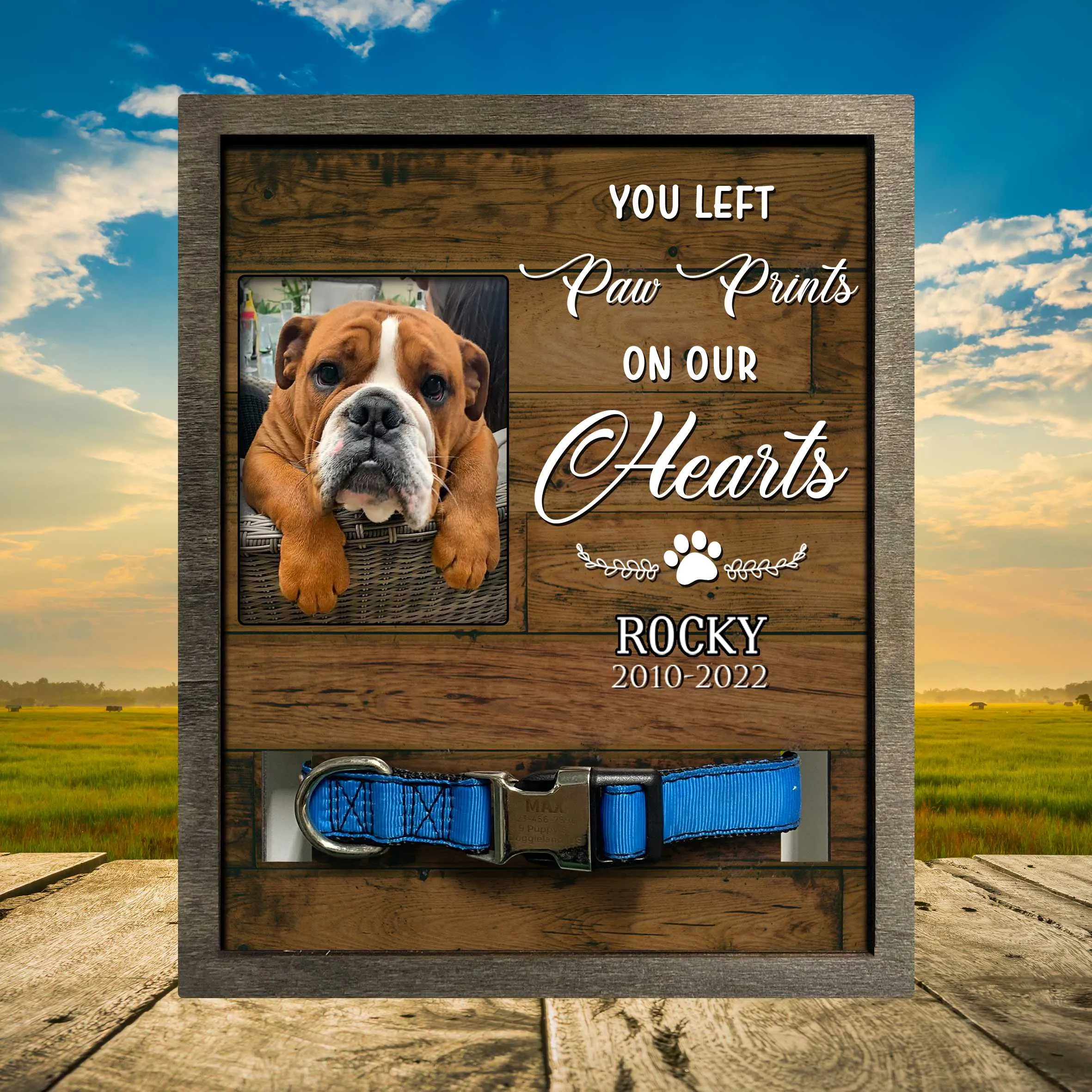 Customized Picture Frame Loss Of Bulldog, Frame Gift For Lost Pet Lovers