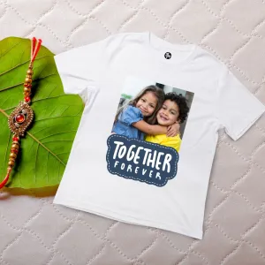 Customized Together Forever Sibling T-shirts with Photo Print