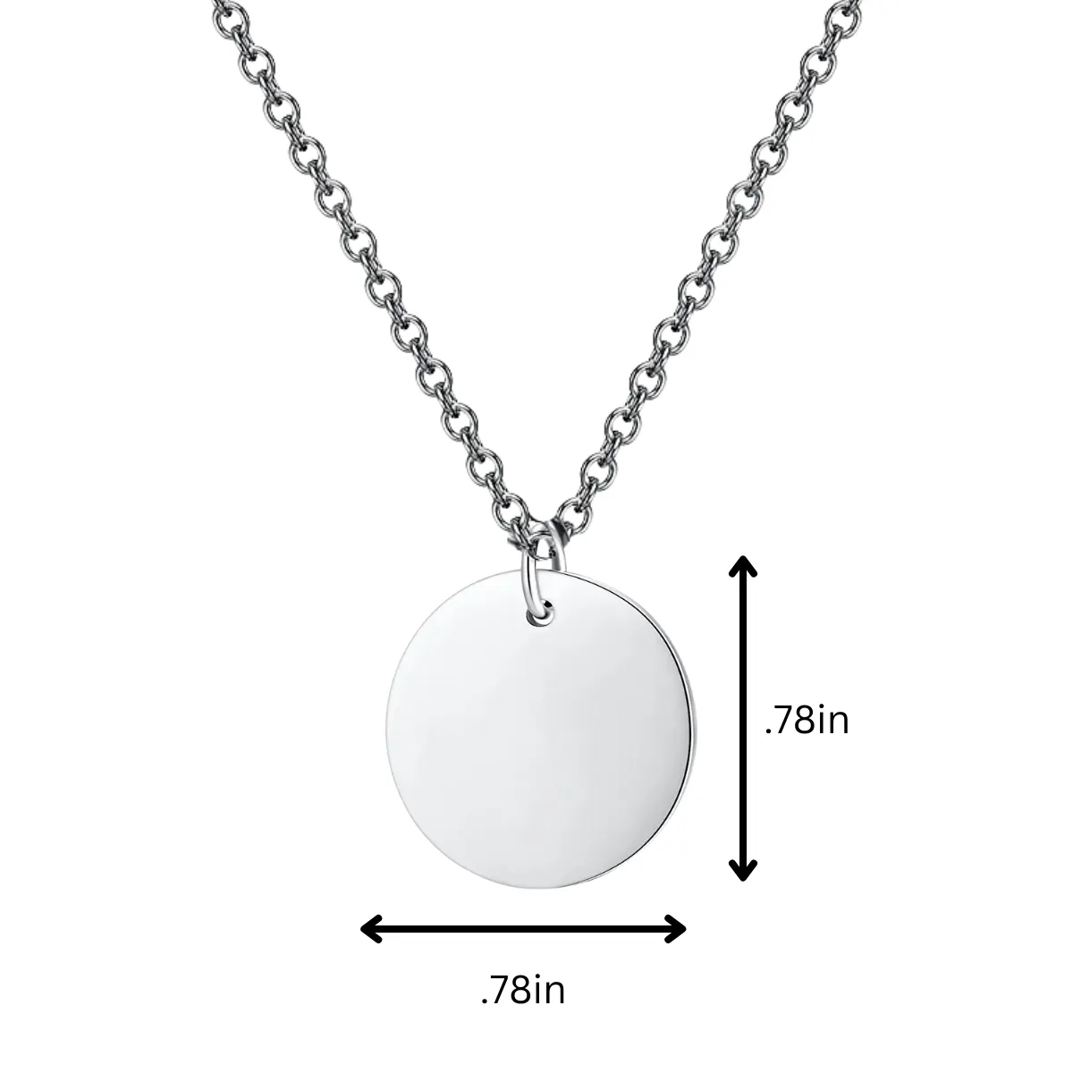 Engraved Ballet Dancer Round Necklace