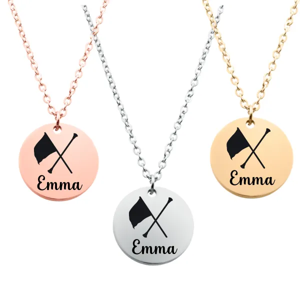 Engraved Color Guard Necklace