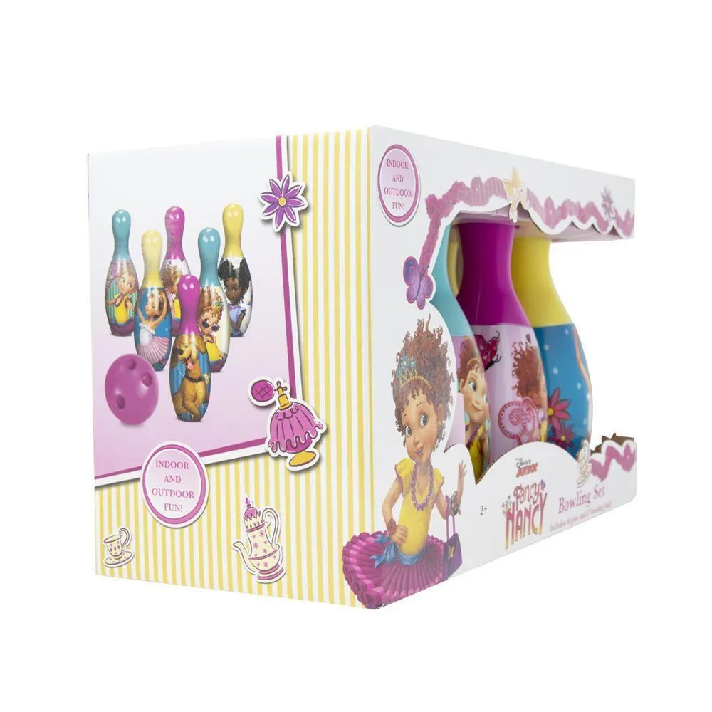 Fancy Nancy Disney 7 Piece Bowling Set Toy - Indoor and Outdoor Fun!