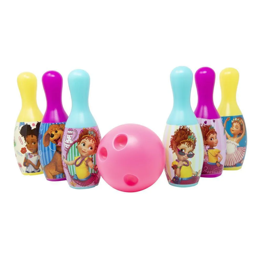 Fancy Nancy Disney 7 Piece Bowling Set Toy - Indoor and Outdoor Fun!