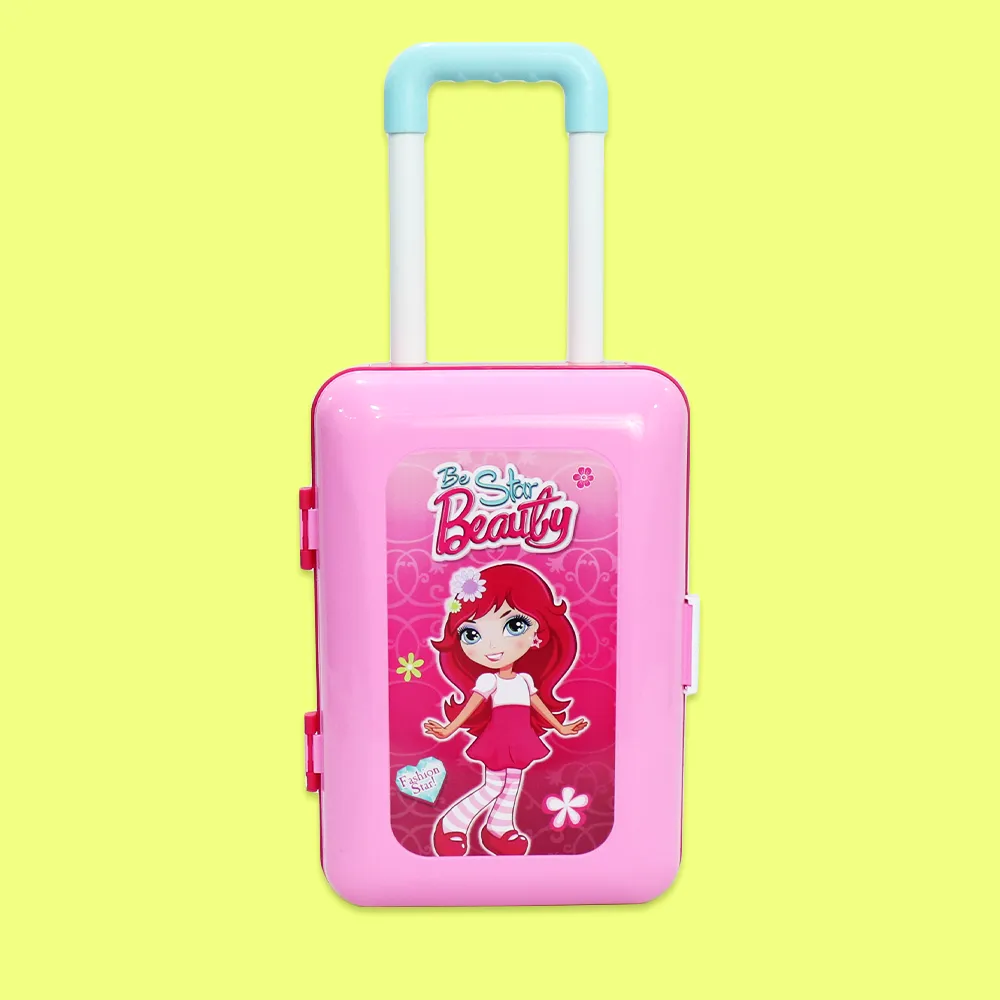 Fashion Set (2 in 1) with Suitcase Trolley Playset For Kids