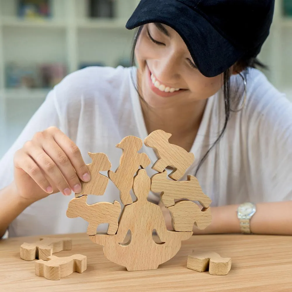 GOAT YOGA WOODEN STACKING GAME