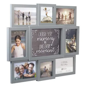 Gray 8-Opening Cherish Every Memory Collage Picture Frames - 4 Pack