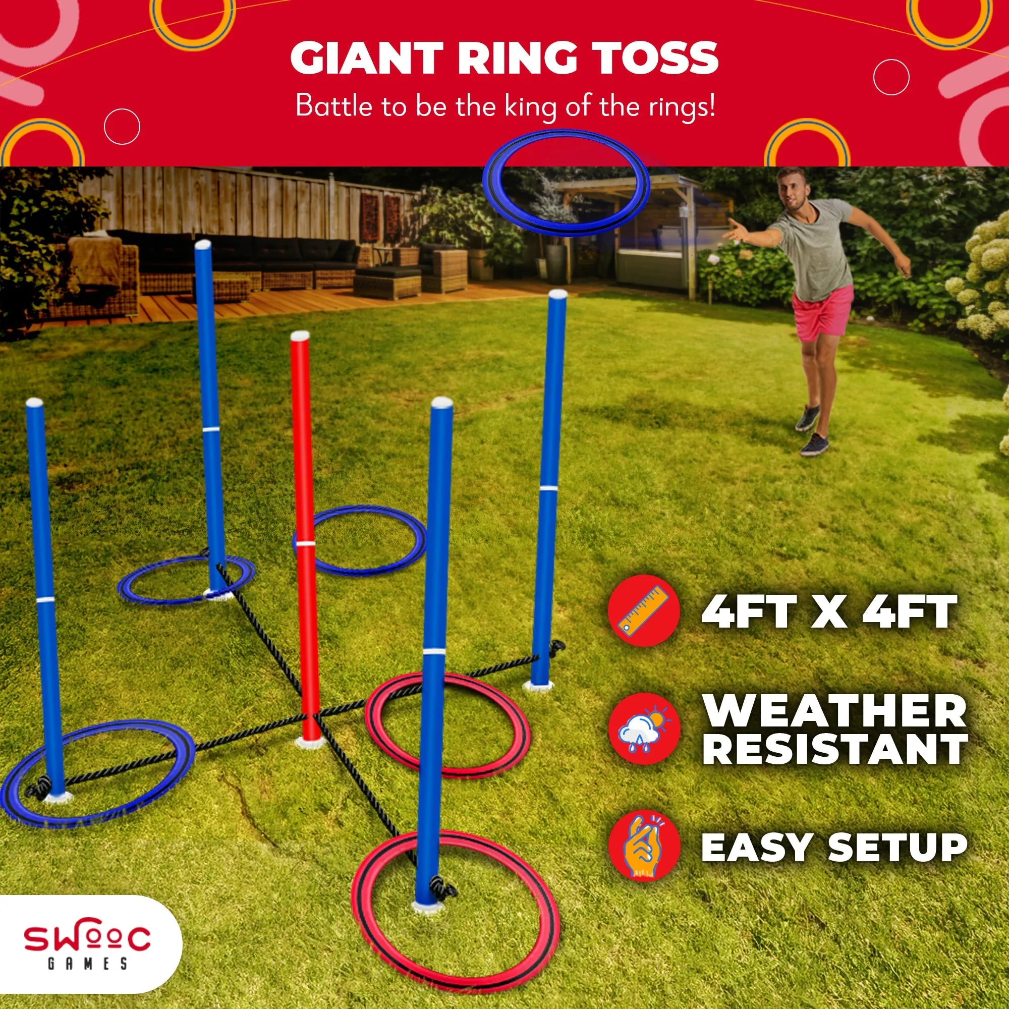 King Toss | Giant Ring Toss Game for Kids and Adults