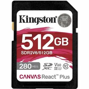 Kingston Canvas React Plus 512 GB Class 10/UHS-II (U3) V60 SDXC