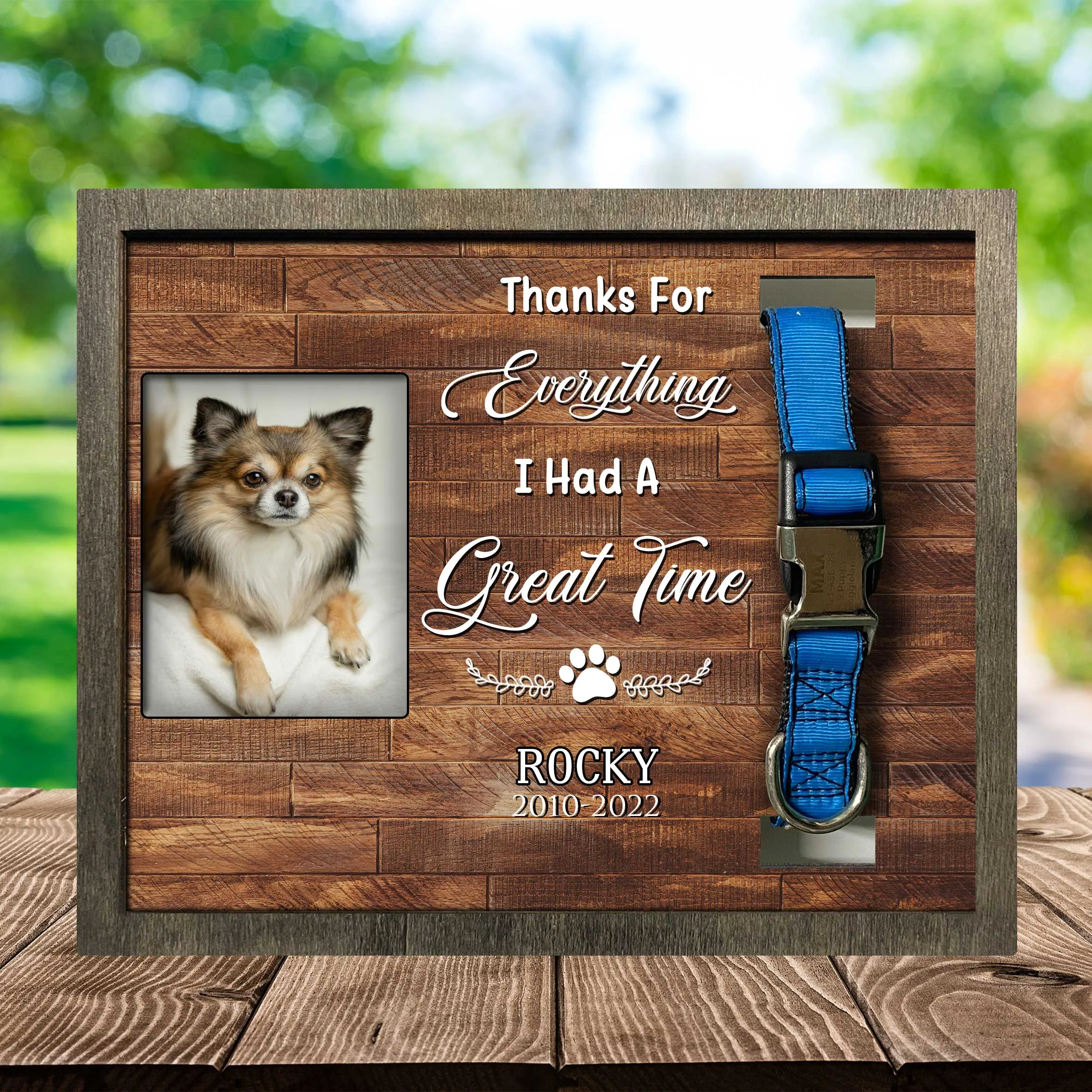 Memorial Pet Frame For Loss Of Chihuahua Dog, Lost Of Pet Memorial Keepsake