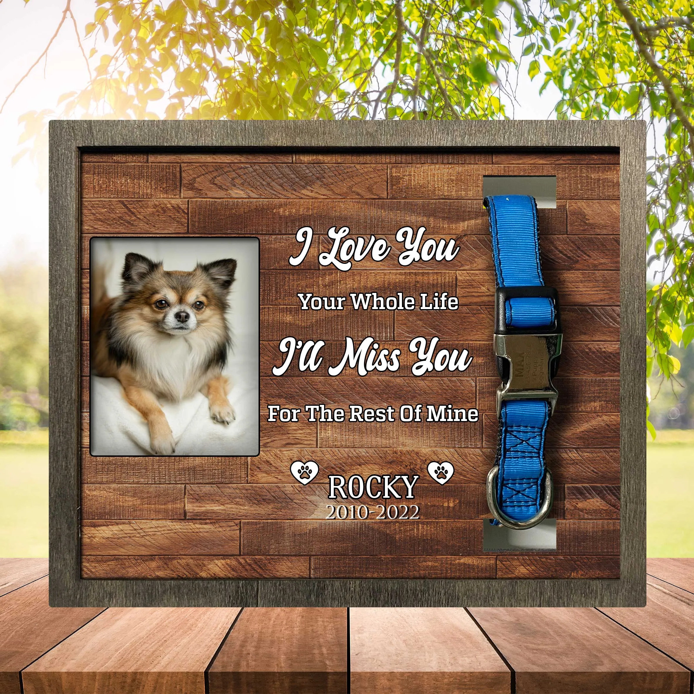 Memorial Pet Frame For Loss Of Chihuahua Dog, Lost Of Pet Memorial Keepsake