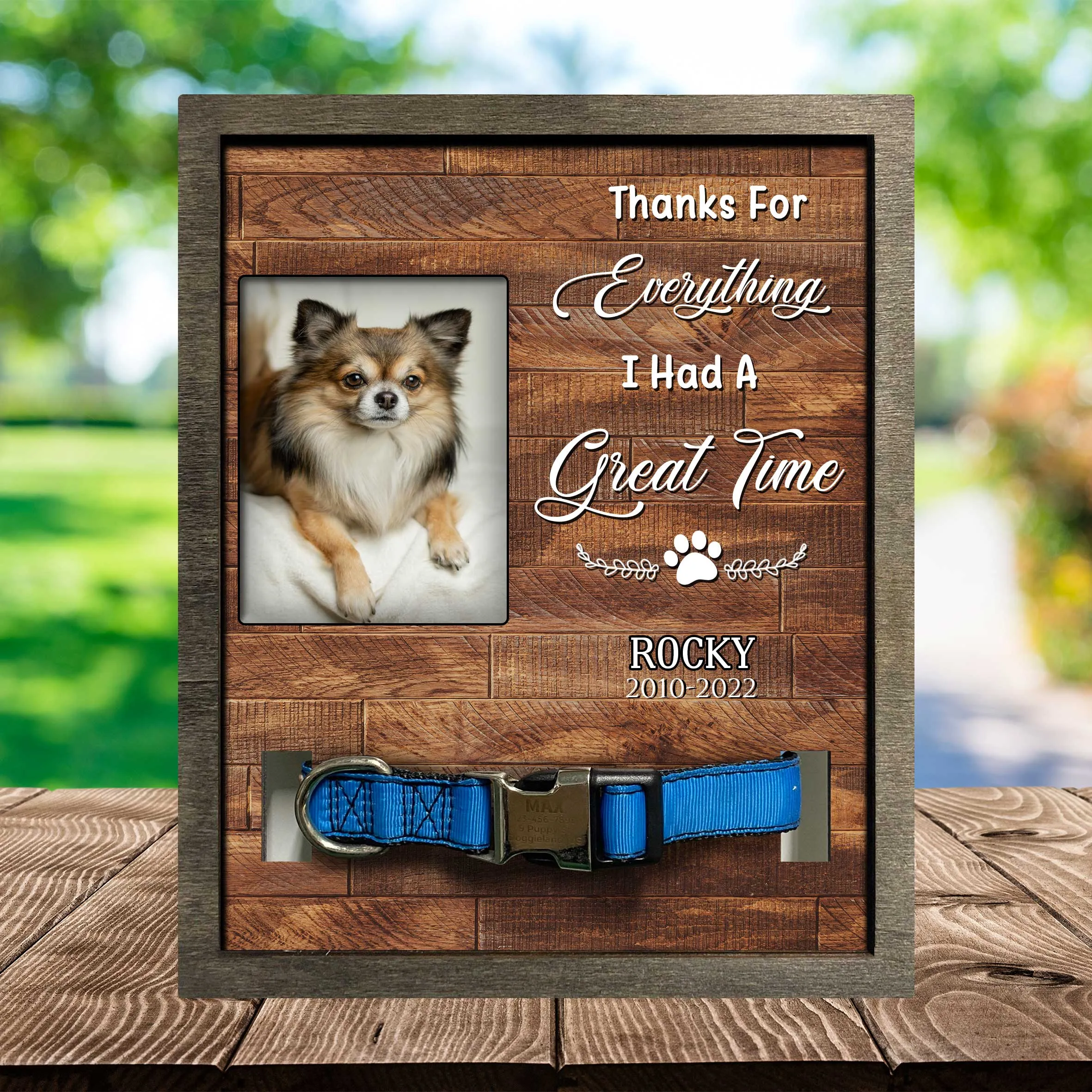 Memorial Pet Frame For Loss Of Chihuahua Dog, Lost Of Pet Memorial Keepsake