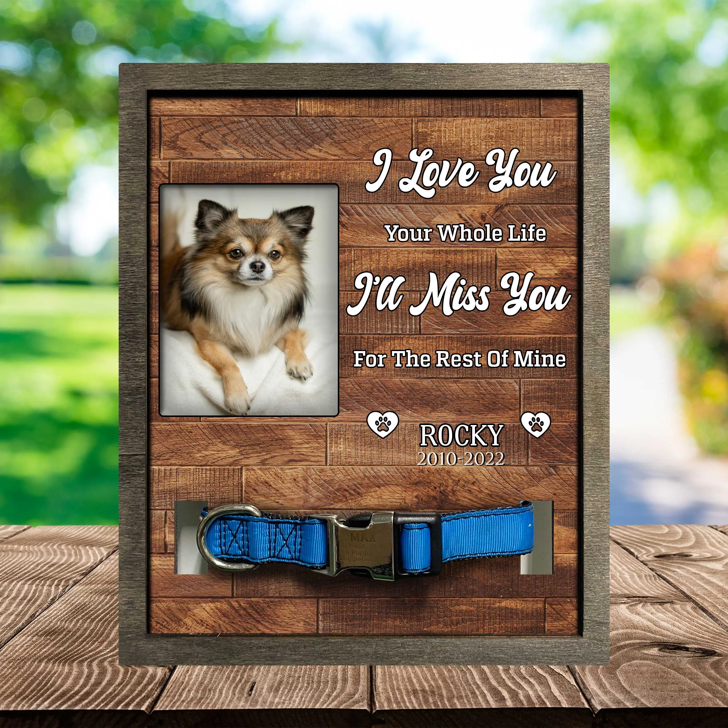 Memorial Pet Frame For Loss Of Chihuahua Dog, Lost Of Pet Memorial Keepsake