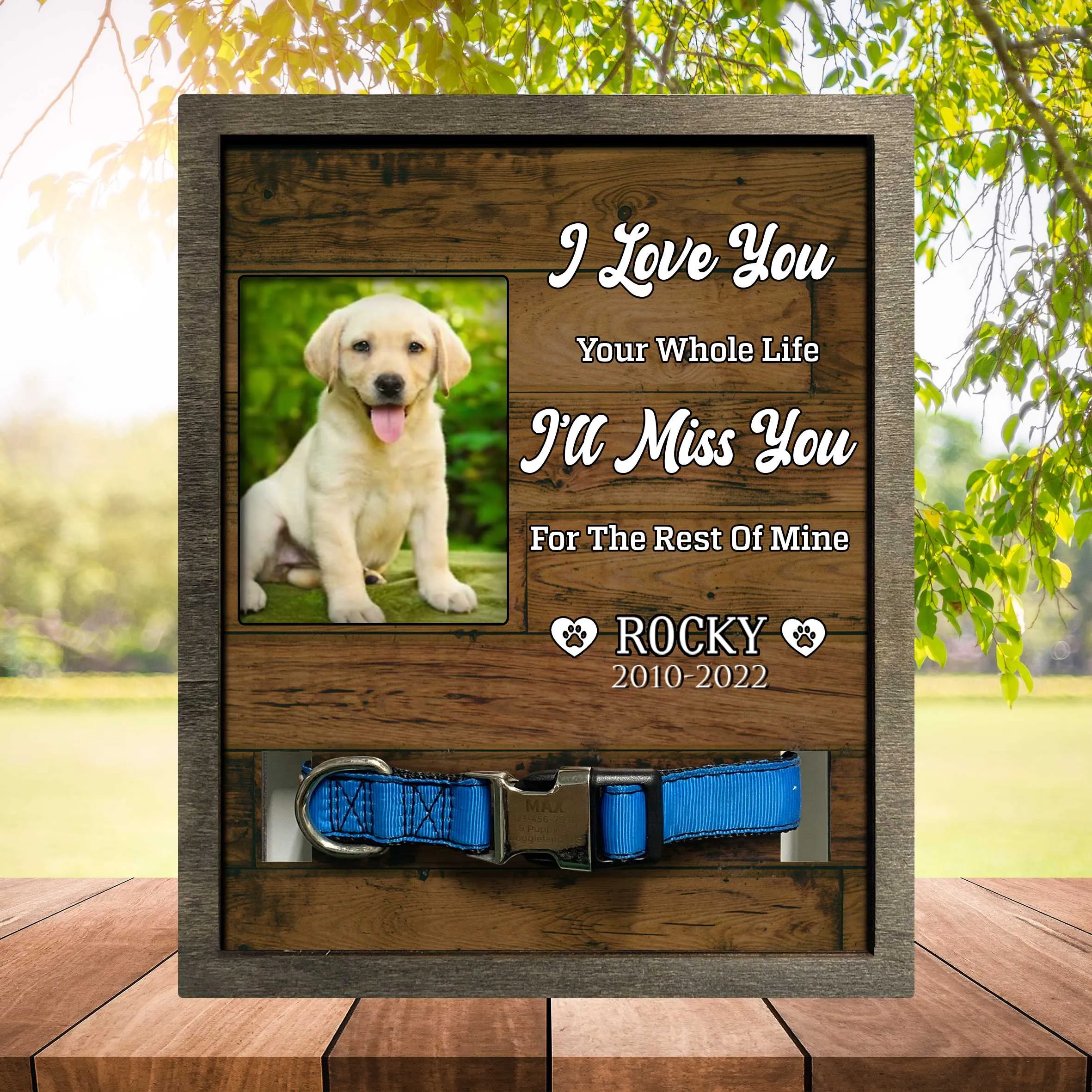 My Favorite Hello And Hardest Goodbye, Dog Photo Keepsake, Pet Loss Sympathy, Dog Memorial Plaque