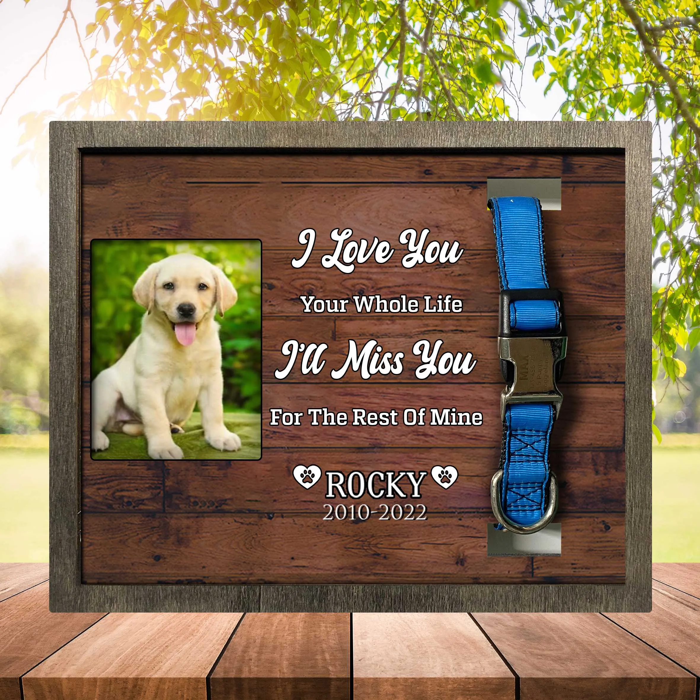 My Favorite Hello And Hardest Goodbye, Dog Photo Keepsake, Pet Loss Sympathy, Dog Memorial Plaque