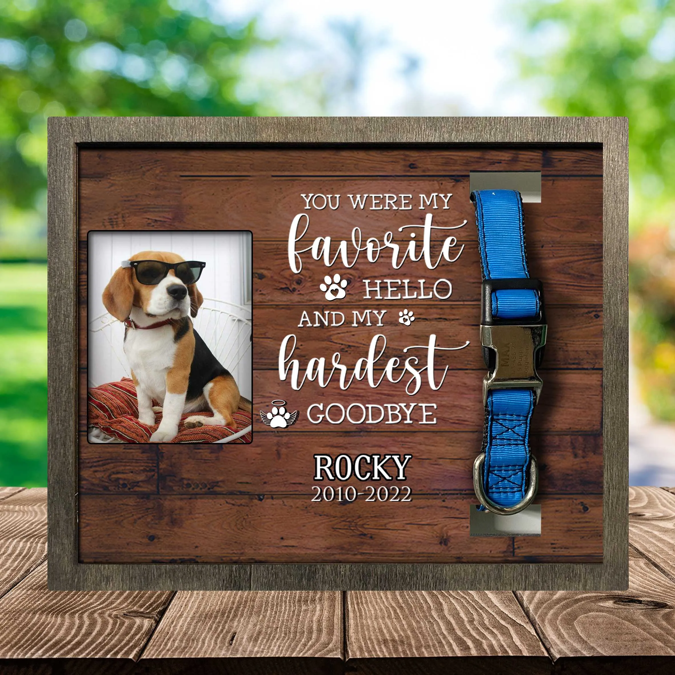 My Hardest Goodbye Picture Frame, Pet Memorial Picture Frame, Loss Of Dog Gifts