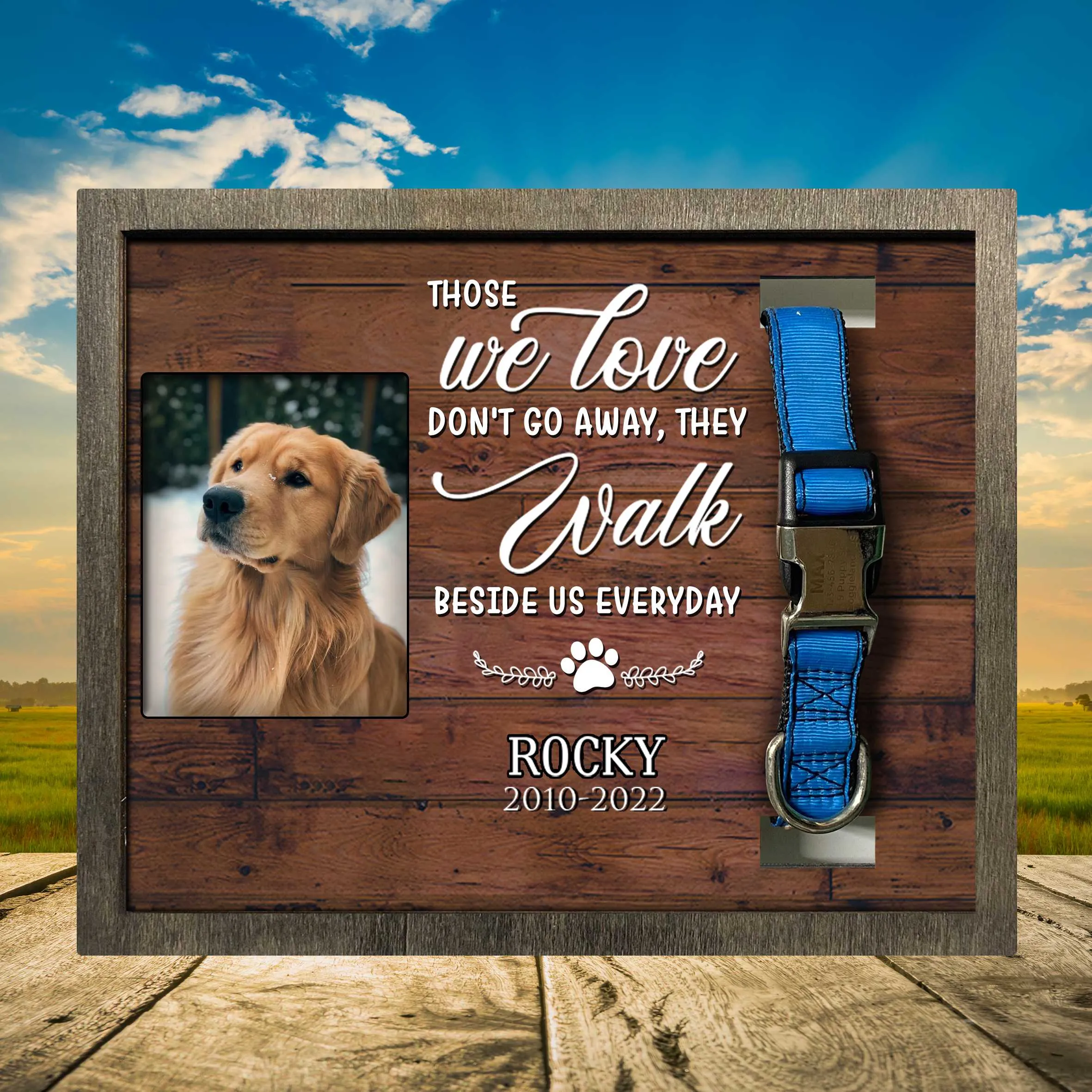 Pawprints Left By You, Custom Photo, Name Memorial Lost Of Dog, Gift To Pet Lovers