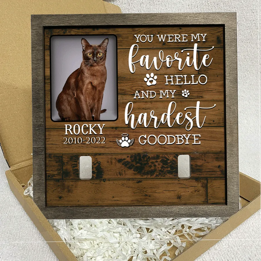 Personalized A Burmese Pet Picture Frames Memorial Cat my hardest goodbye Cat Lover Gifts