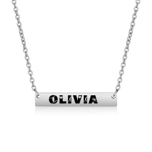 Personalized Baseball Bar Necklace