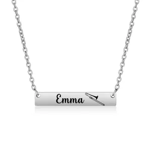 Personalized Trombone Bar Necklace