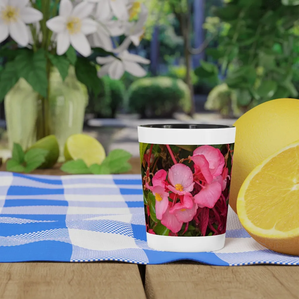 Pink Flower Shot Glass