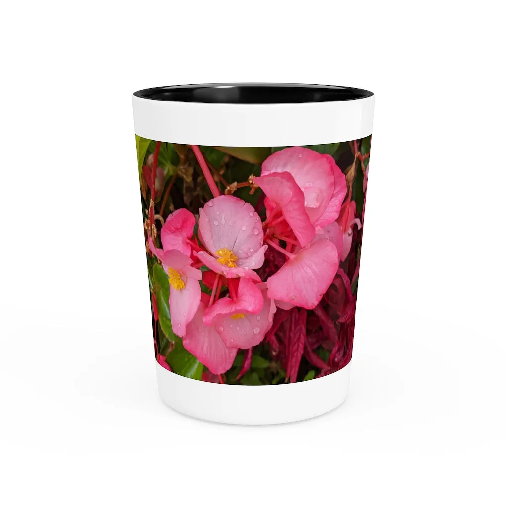 Pink Flower Shot Glass