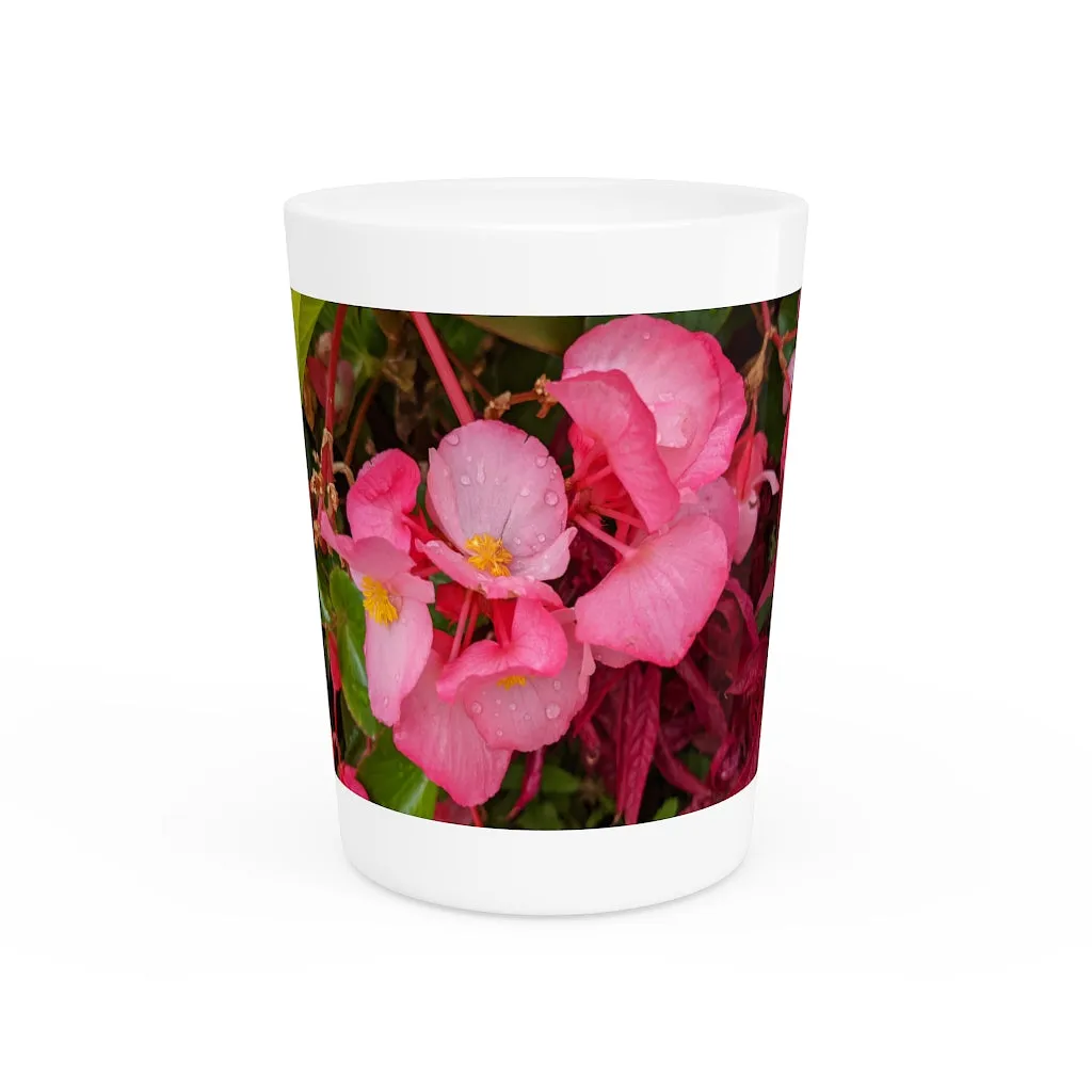 Pink Flower Shot Glass