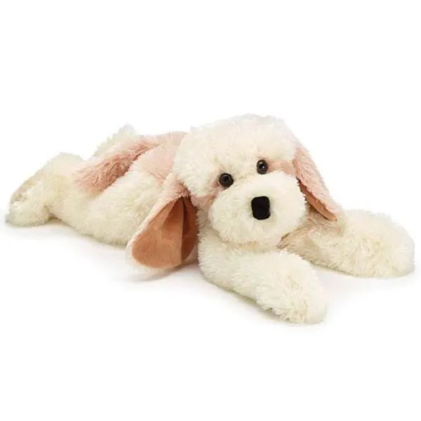 Plush Cream and Light Brown Lying Puppy