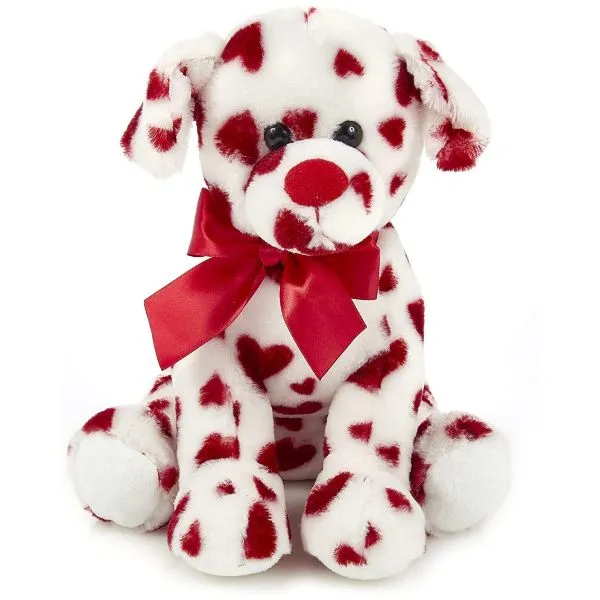 Romantic Rover Plush Stuffed Animal Puppy Dog with Hearts