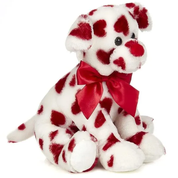 Romantic Rover Plush Stuffed Animal Puppy Dog with Hearts