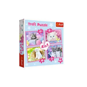 Trefl 4in1 Puzzle Cat's fun