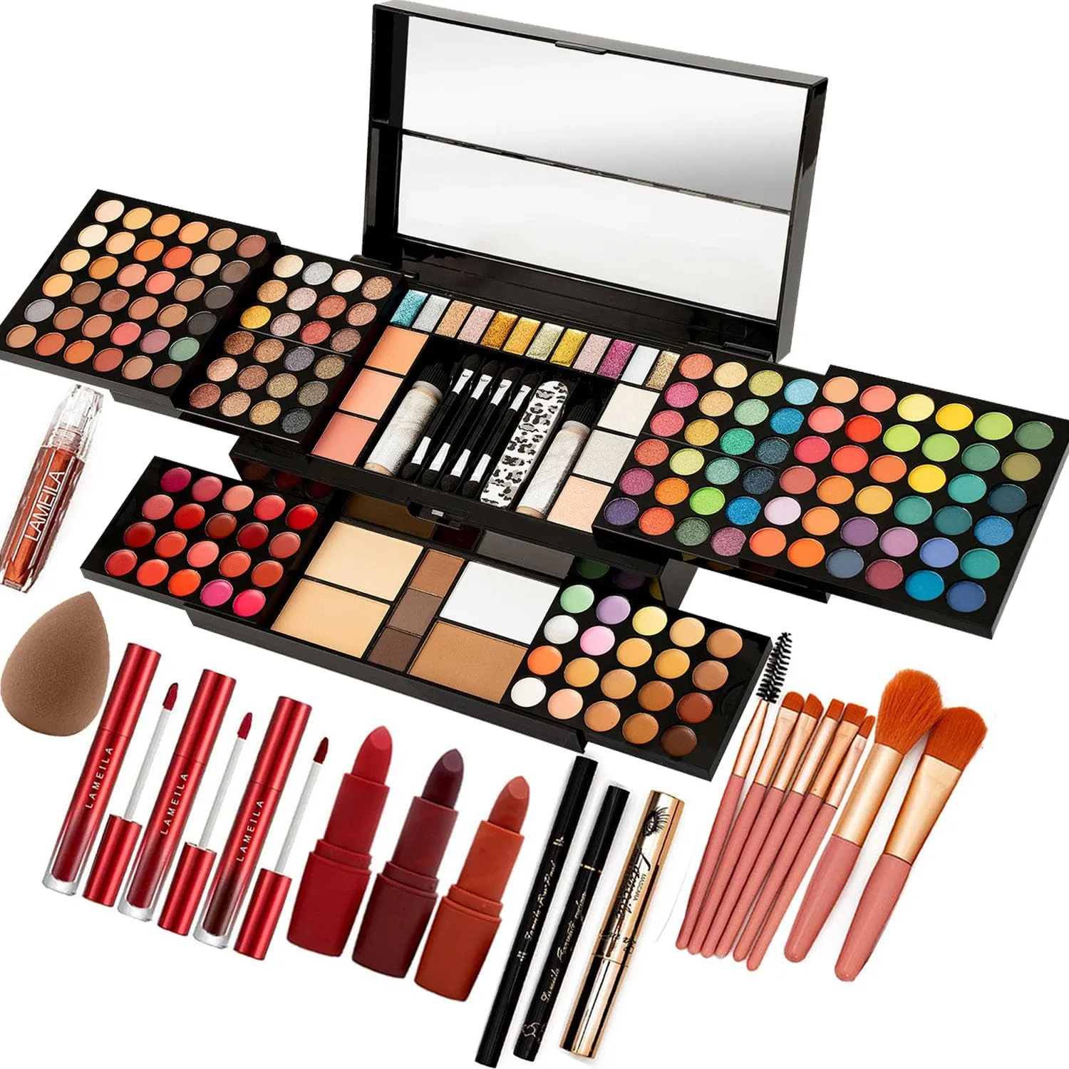 Ultimate 148-Color Makeup Kit for Women - All-in-One Palette & Brushes for Artists and Beginners