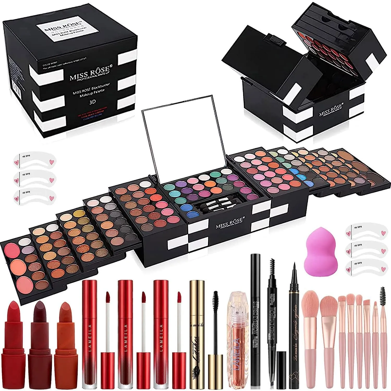 Ultimate 148-Color Makeup Kit for Women - All-in-One Palette & Brushes for Artists and Beginners