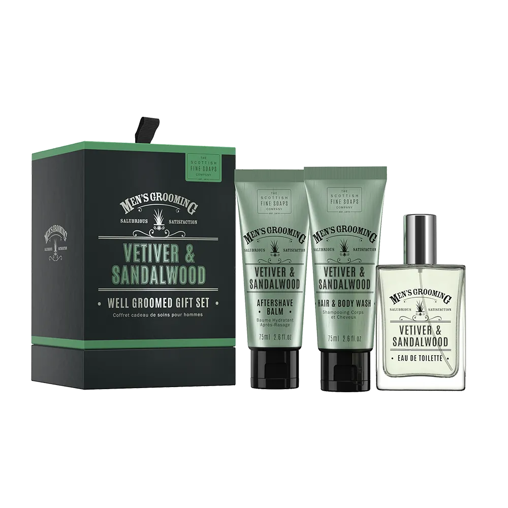 Vetiver & Sandalwood Well Groomed Gift Set