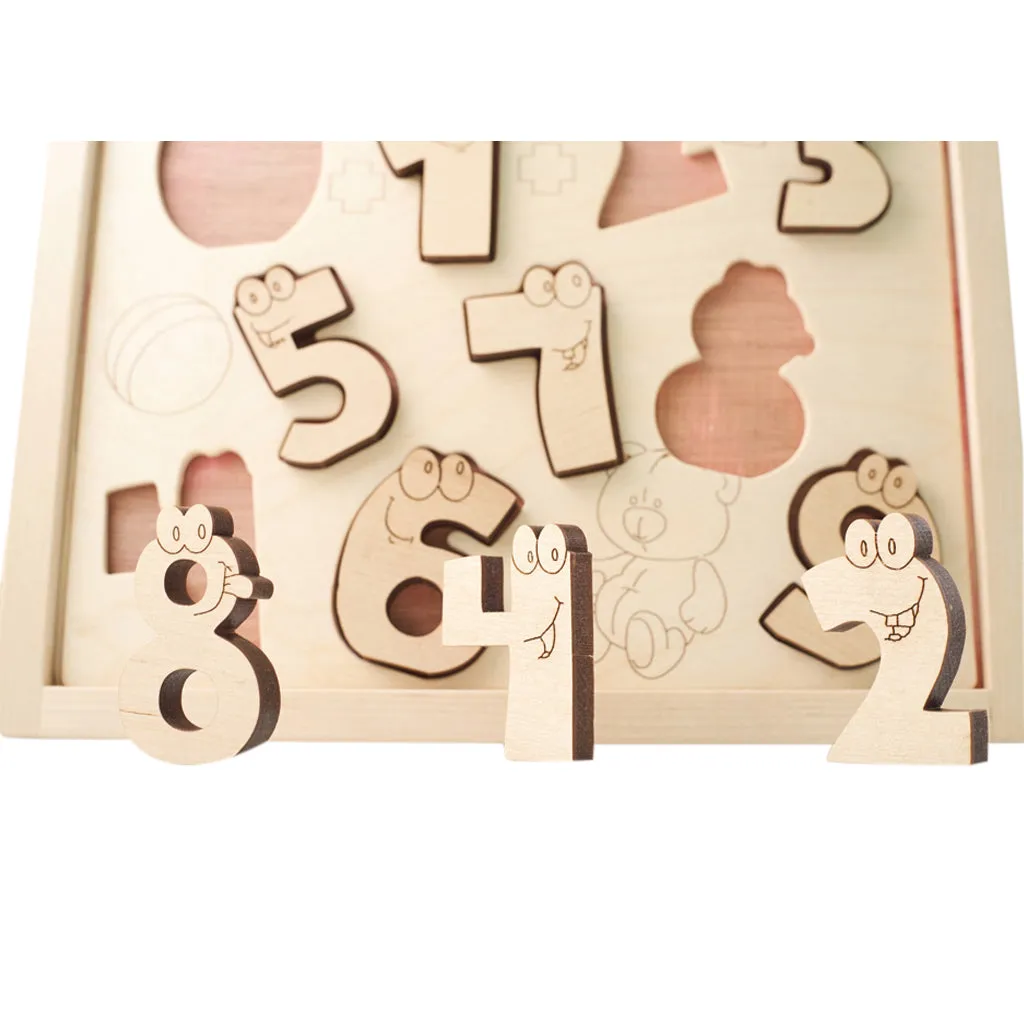 Wooden Puzzle - Funny Numbers